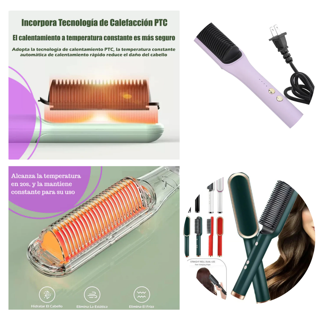 Plancha cepillo alisador 2 en 1