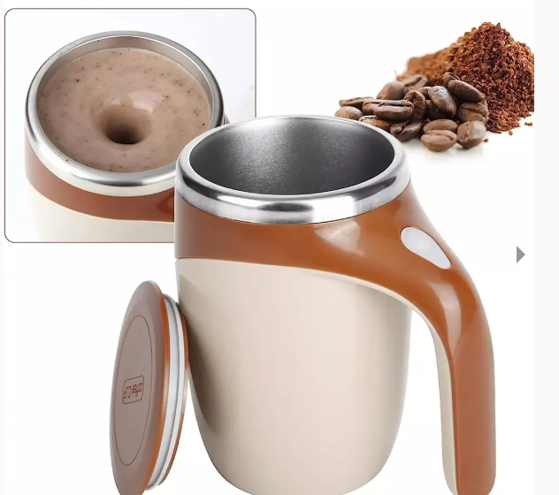 Taza De Cafe Inoxidable Automezclable