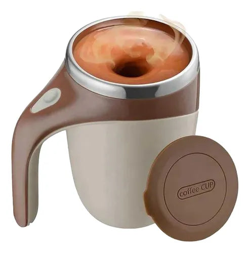 Taza De Cafe Inoxidable Automezclable